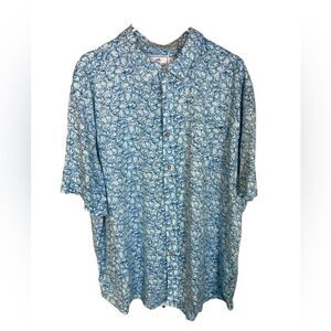 #903 SOUTHERN TIDE Shark Bait Linen Blend Short Sleeve Shirt